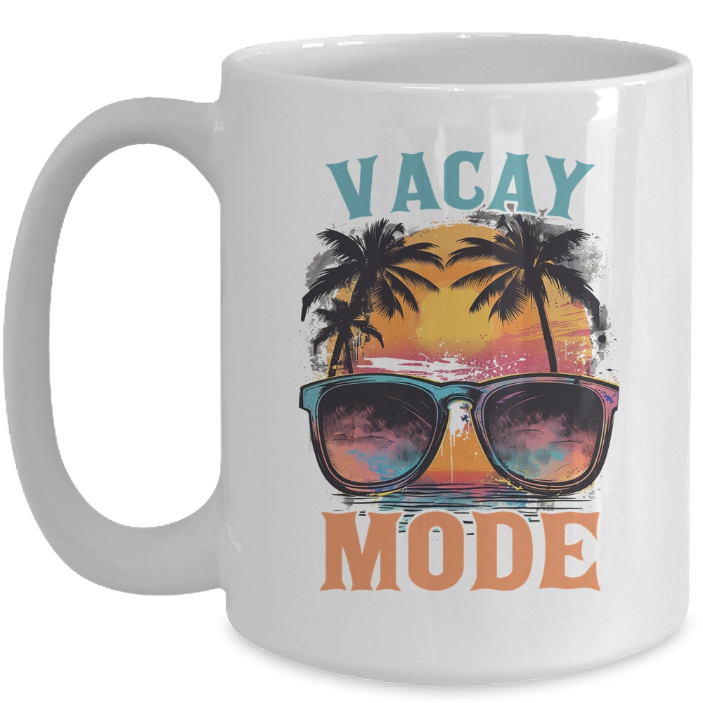 Summer Vacation Vacay Mode Family Vacation Beach Cruise Mug | siriusteestore
