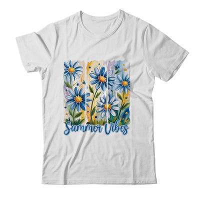 Summer Vibes Blue Floral Summer Women Wildflower Graphic Shirt & Tank Top | siriusteestore