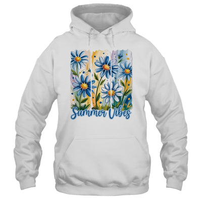 Summer Vibes Blue Floral Summer Women Wildflower Graphic Shirt & Tank Top | siriusteestore