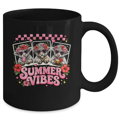 Summer Vibes Highland Cow Funny Beach Vacation Women Girls Mug | siriusteestore