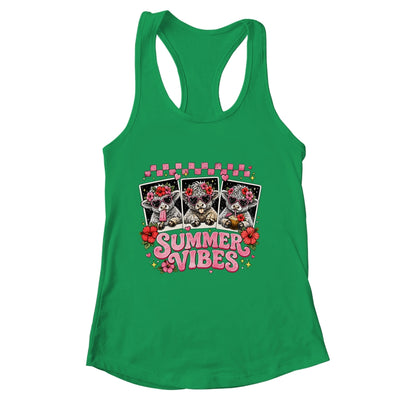 Summer Vibes Highland Cow Funny Beach Vacation Women Girls Shirt & Tank Top | siriusteestore