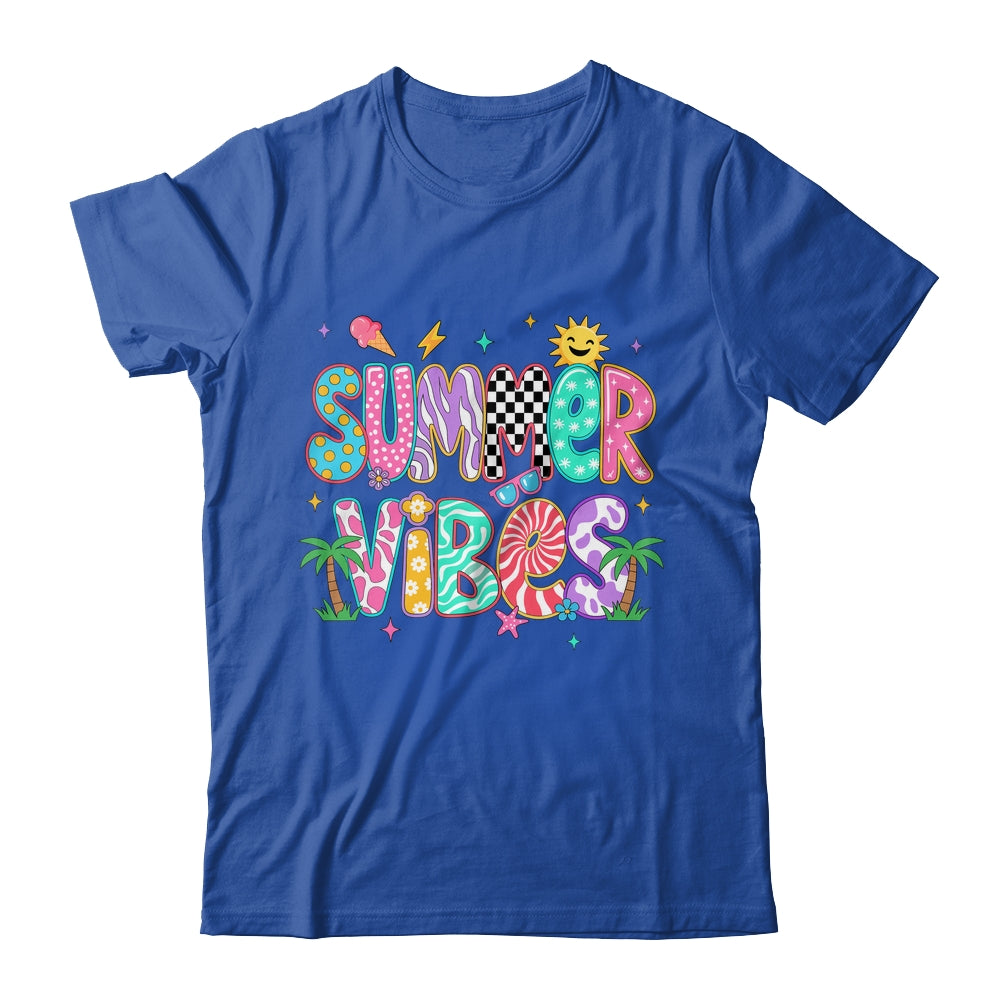 Summer Vibes Retro Hello Summer Vacation Women Girls Boys Shirt & Tank Top | siriusteestore