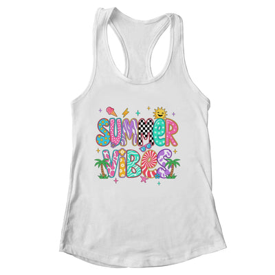 Summer Vibes Retro Hello Summer Vacation Women Girls Boys Shirt & Tank Top | siriusteestore