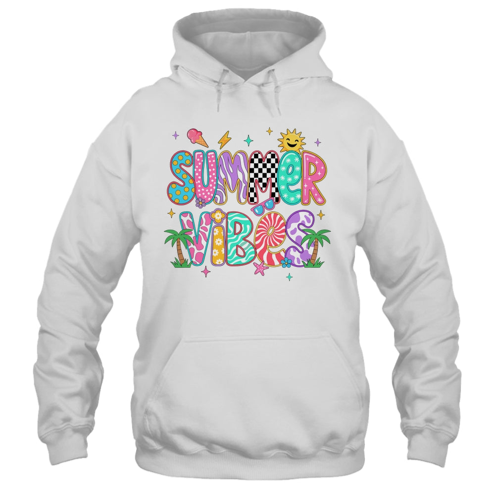 Summer Vibes Retro Hello Summer Vacation Women Girls Boys Shirt & Tank Top | siriusteestore