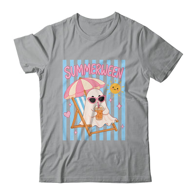 Summerween Ghost Coffee Striped Halloween Summer Spooky Boo Shirt & Tank Top | siriusteestore