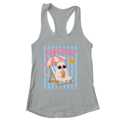 Summerween Ghost Coffee Striped Halloween Summer Spooky Boo Shirt & Tank Top | siriusteestore