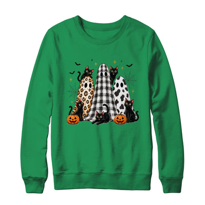 Summerween Ghost Leopard Cat Retro Halloween Spooky Season Shirt & Sweatshirt | siriusteestore