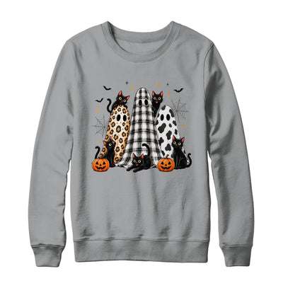 Summerween Ghost Leopard Cat Retro Halloween Spooky Season Shirt & Sweatshirt | siriusteestore
