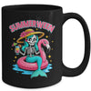 Summerween Mermaid Skeleton Halloween Flamingo Summer Vacay Mug | siriusteestore