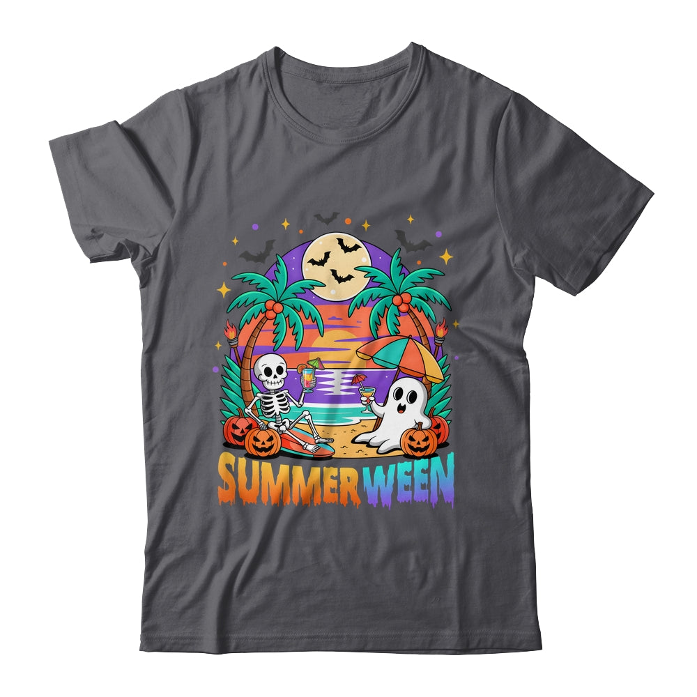 Summerween Summer Skeleton Party Halloween Vibes Vacation Shirt & Tank Top | siriusteestore
