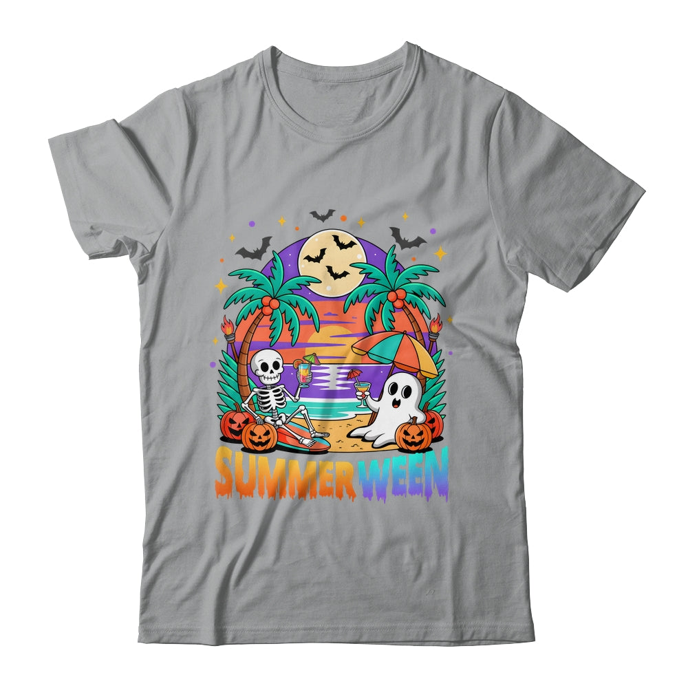 Summerween Summer Skeleton Party Halloween Vibes Vacation Shirt & Tank Top | siriusteestore