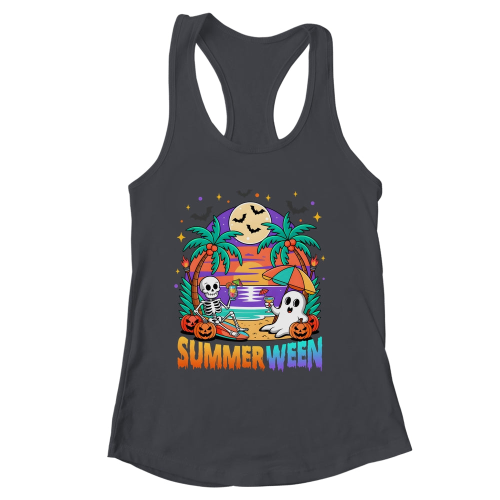 Summerween Summer Skeleton Party Halloween Vibes Vacation Shirt & Tank Top | siriusteestore