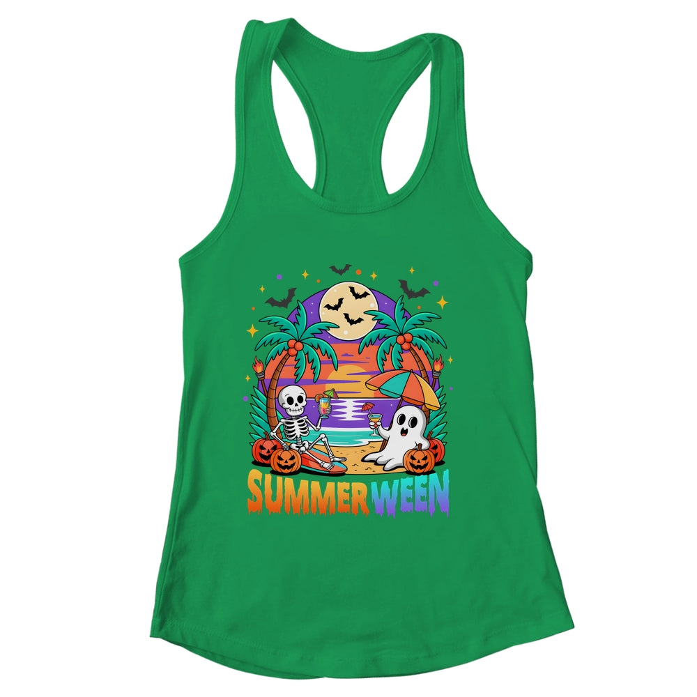 Summerween Summer Skeleton Party Halloween Vibes Vacation Shirt & Tank Top | siriusteestore