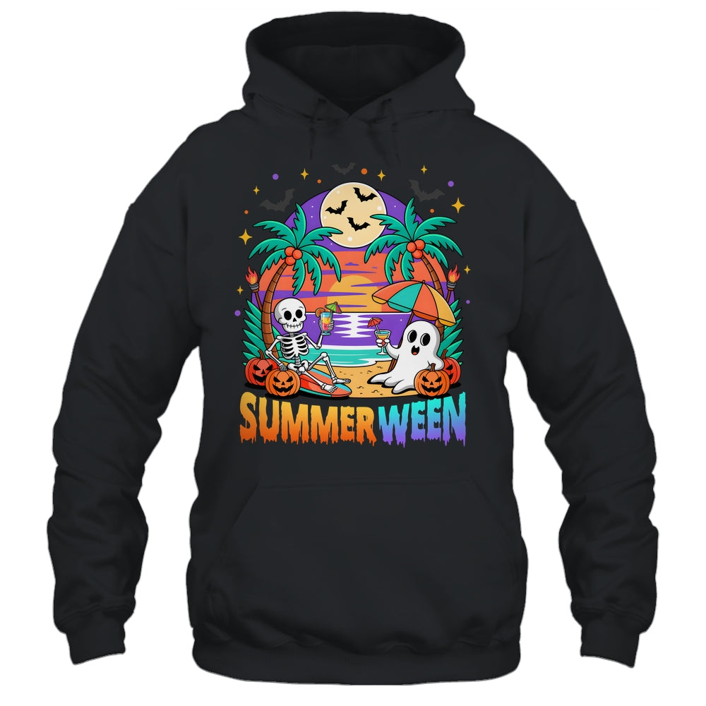 Summerween Summer Skeleton Party Halloween Vibes Vacation Shirt & Tank Top | siriusteestore