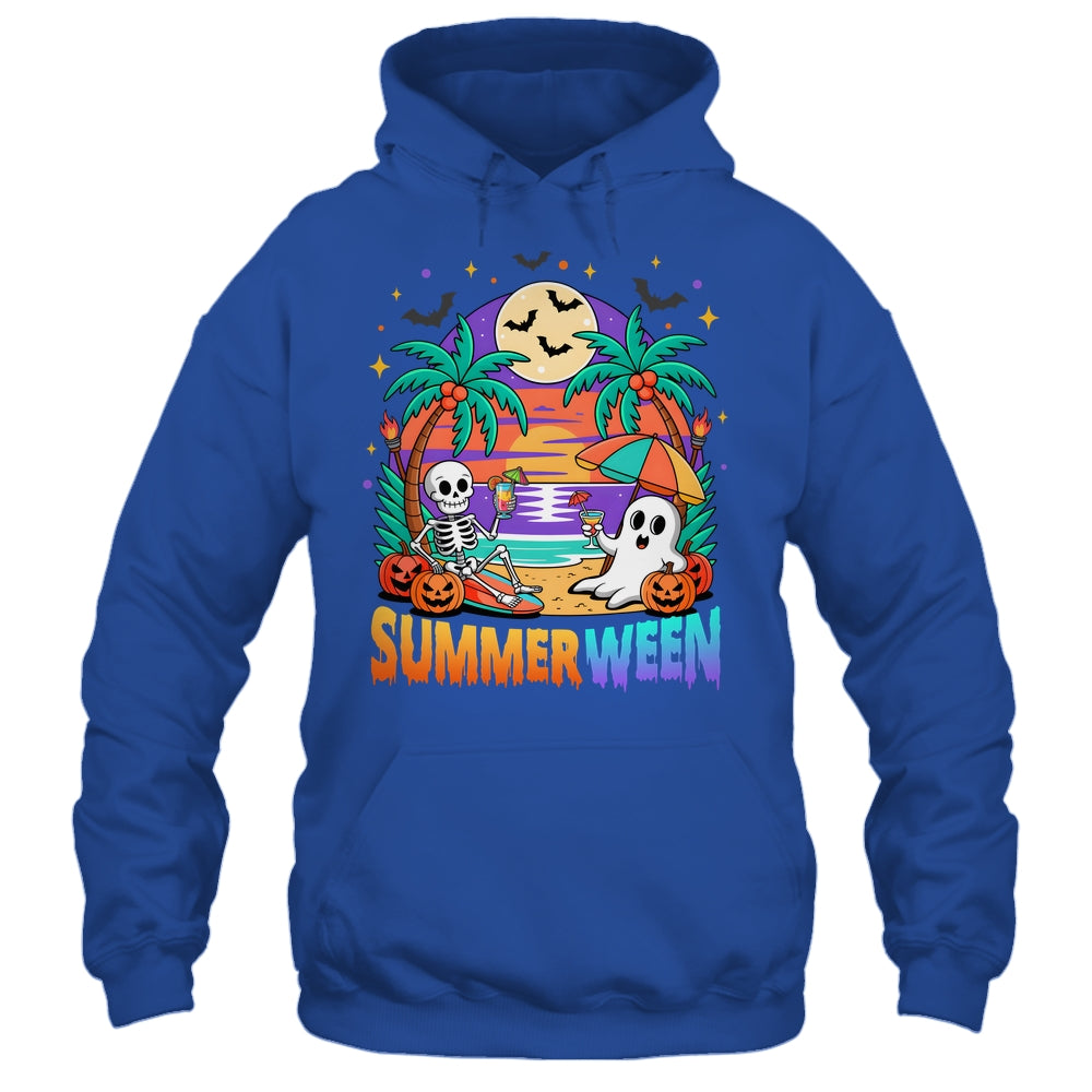 Summerween Summer Skeleton Party Halloween Vibes Vacation Shirt & Tank Top | siriusteestore