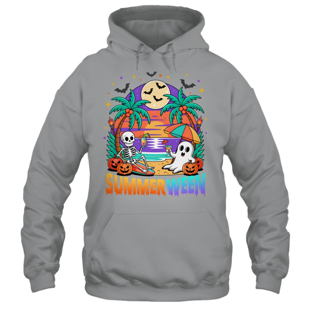 Summerween Summer Skeleton Party Halloween Vibes Vacation Shirt & Tank Top | siriusteestore
