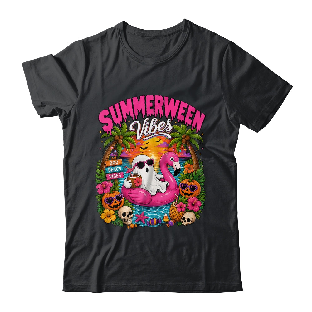 Summerween Vibes Spooky Ghost Beach Summer Halloween Women Shirt & Tank Top | siriusteestore