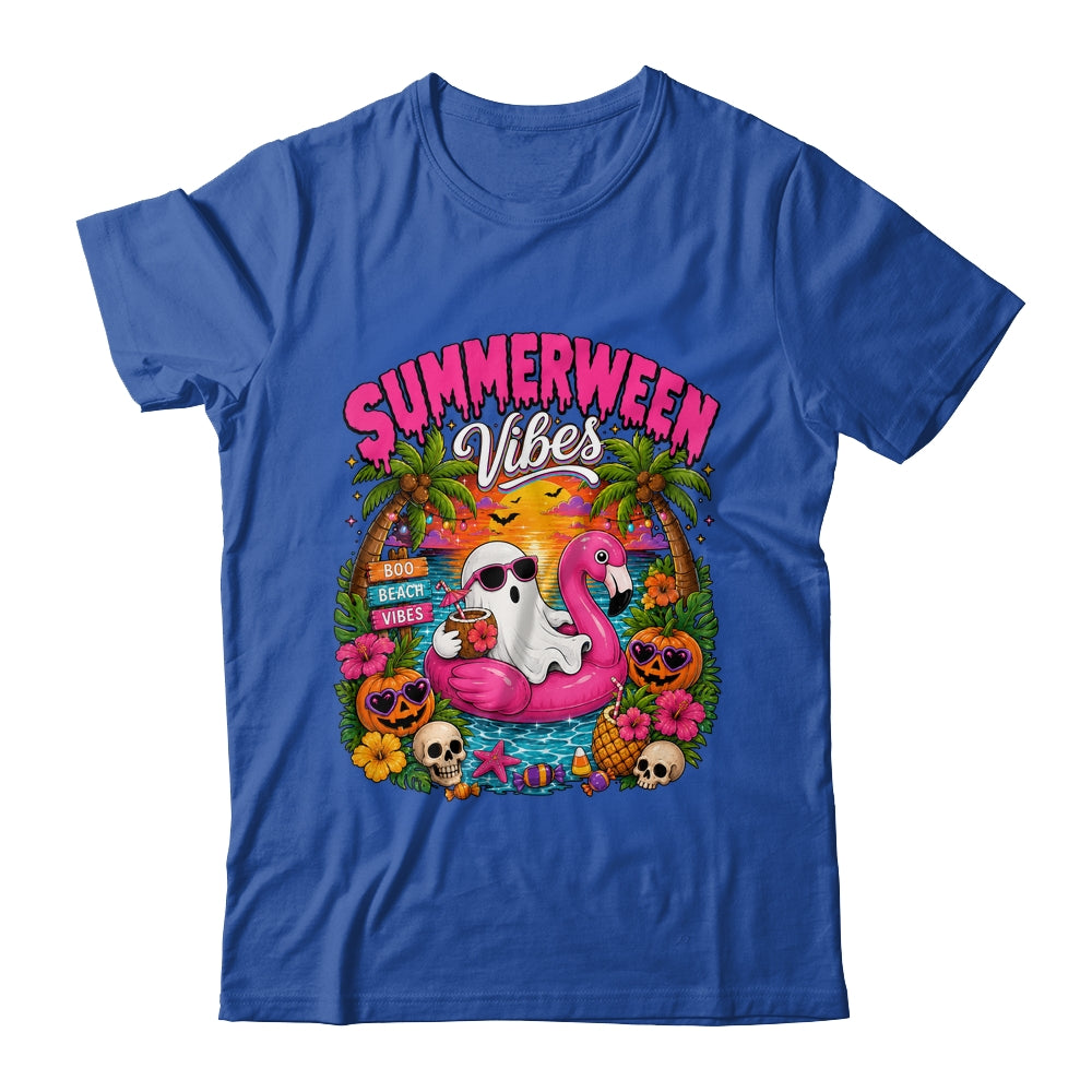 Summerween Vibes Spooky Ghost Beach Summer Halloween Women Shirt & Tank Top | siriusteestore