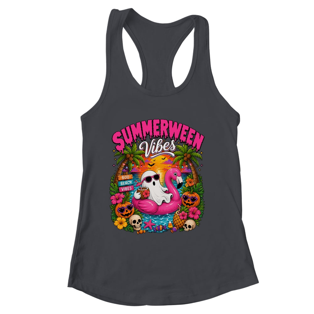 Summerween Vibes Spooky Ghost Beach Summer Halloween Women Shirt & Tank Top | siriusteestore