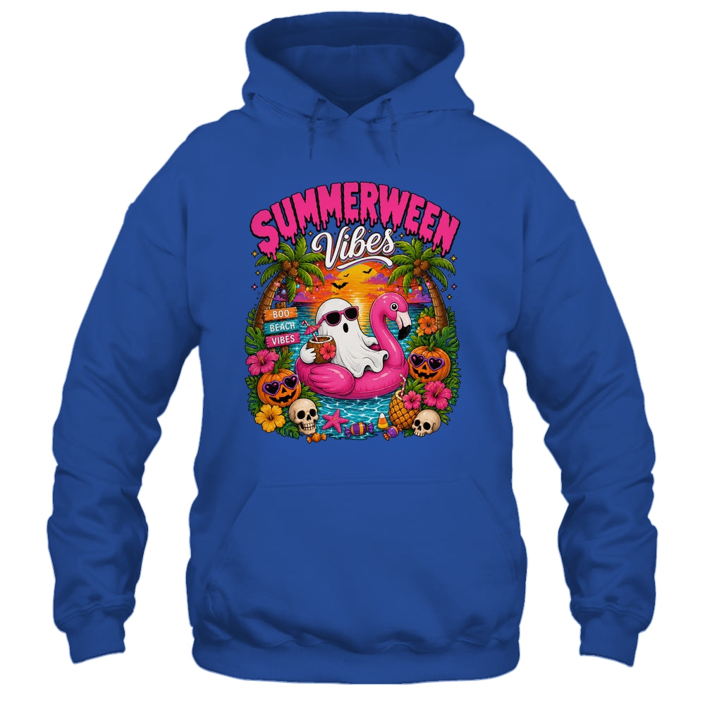 Summerween Vibes Spooky Ghost Beach Summer Halloween Women Shirt & Tank Top | siriusteestore