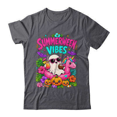 Summerween Vibes Spooky Ghost Unicorn Halloween Beach Summer Shirt & Tank Top | siriusteestore