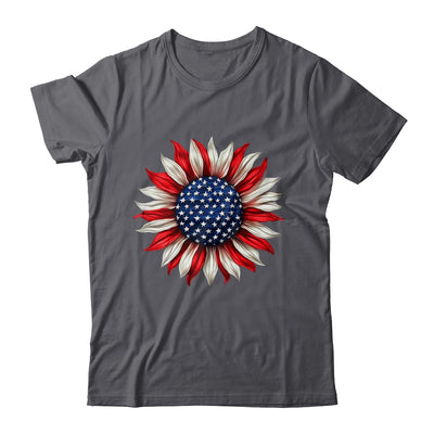 Sunflower American Flag USA 4th Of July Women Men Girls Shirt & Tank Top | siriusteestore