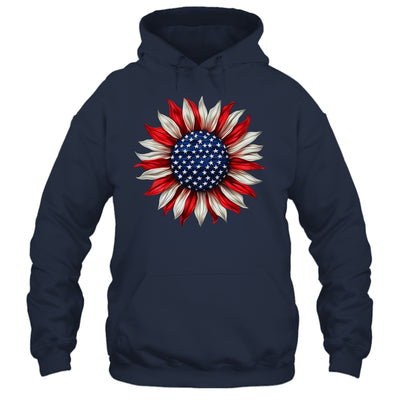 Sunflower American Flag USA 4th Of July Women Men Girls Shirt & Tank Top | siriusteestore