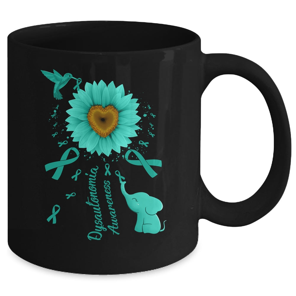 Sunflower Hummingbird Elephant Dysautonomia Awareness Mug | siriusteestore