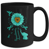 Sunflower Hummingbird Elephant Dysautonomia Awareness Mug | siriusteestore