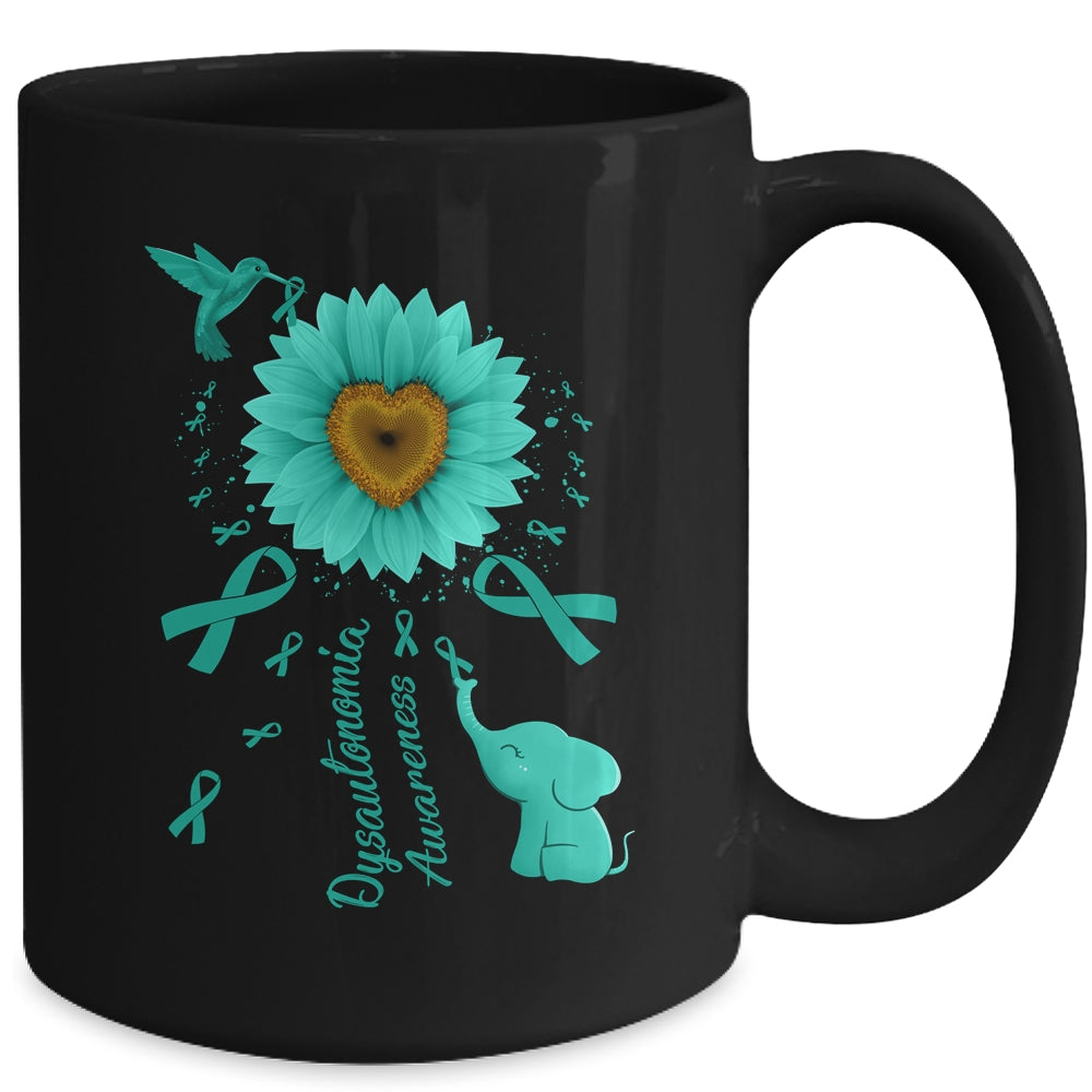 Sunflower Hummingbird Elephant Dysautonomia Awareness Mug | siriusteestore
