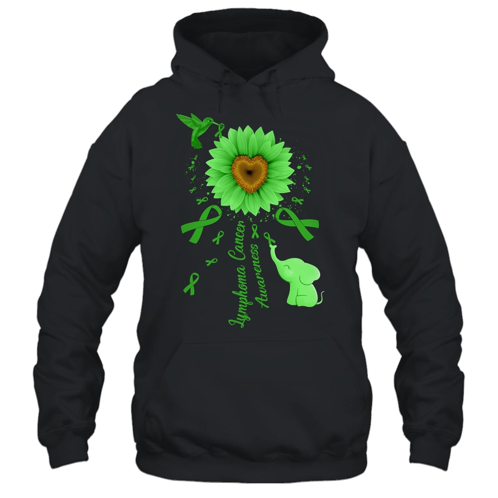 Sunflower Hummingbird Elephant Lymphoma Cancer Awareness Shirt & Tank Top | siriusteestore
