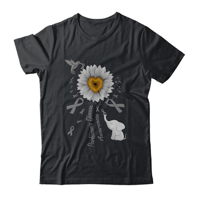 Sunflower Hummingbird Elephant Parkinson's Disease Awareness Shirt & Tank Top | siriusteestore