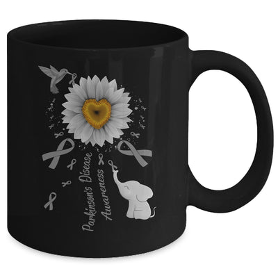 Sunflower Hummingbird Elephant Parkinson's Disease Awareness Mug | siriusteestore