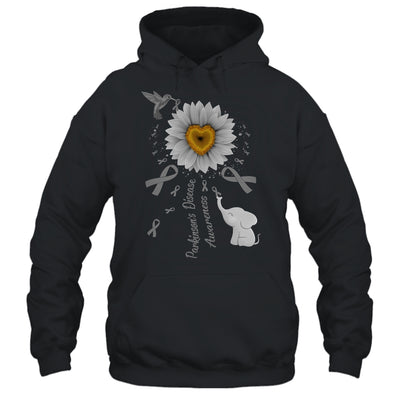Sunflower Hummingbird Elephant Parkinson's Disease Awareness Shirt & Tank Top | siriusteestore