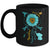 Sunflower Hummingbird Elephant Peritoneal Cancer Awareness Teal Ribbon Team Custom Mug | siriusteestore