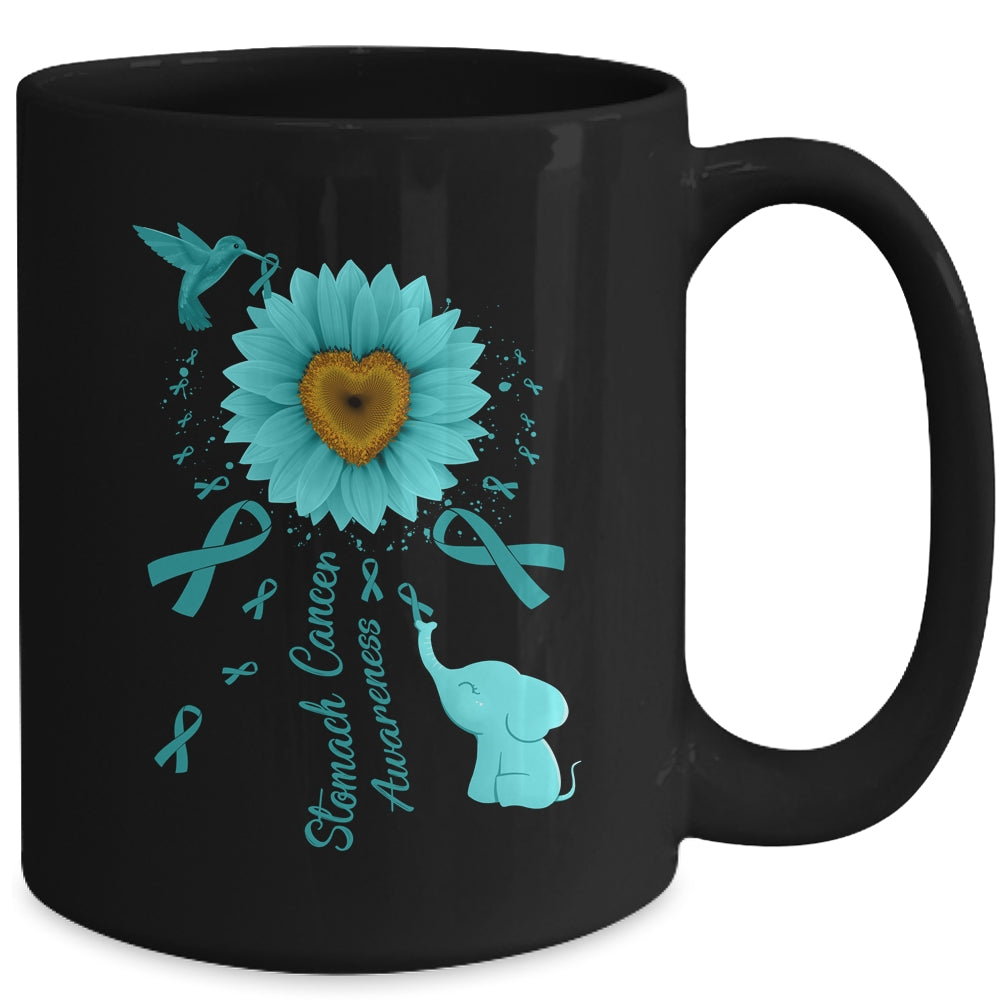 Sunflower Hummingbird Elephant Stomach Cancer Awareness Mug | siriusteestore