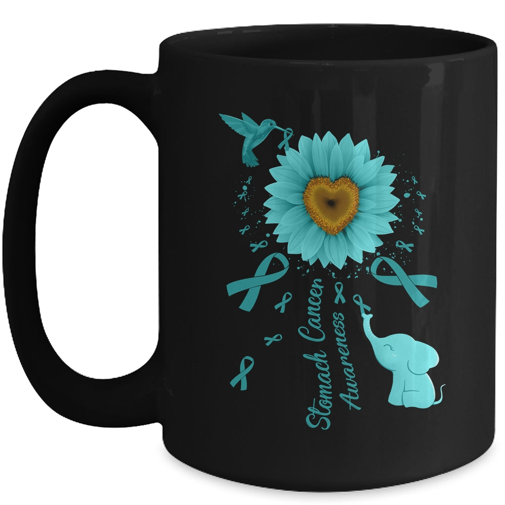 Sunflower Hummingbird Elephant Stomach Cancer Awareness Mug | siriusteestore