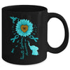 Sunflower Hummingbird Elephant Tourette Syndrome Awareness Mug | siriusteestore