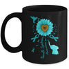 Sunflower Hummingbird Elephant Tourette Syndrome Awareness Mug | siriusteestore