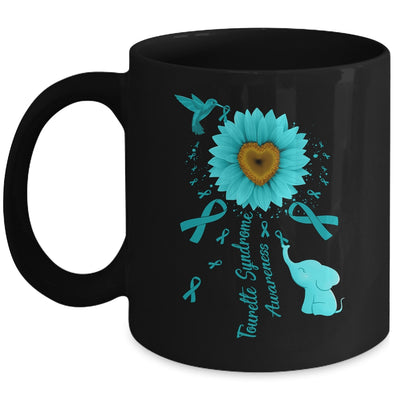 Sunflower Hummingbird Elephant Tourette Syndrome Awareness Mug | siriusteestore