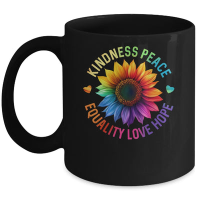 Sunflower Rainbow Ally LGBTQ LGBT Gay Pride Month Women Mug | siriusteestore