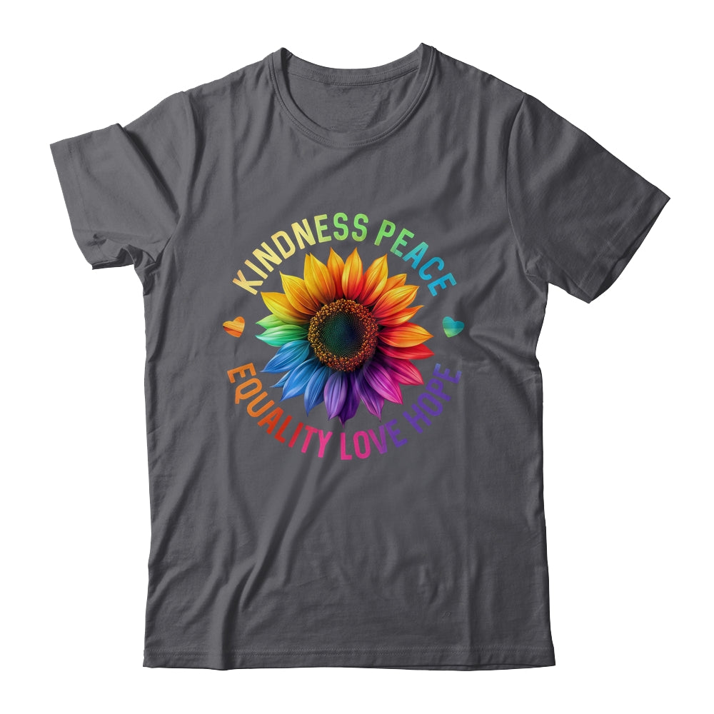 Sunflower Rainbow Ally LGBTQ LGBT Gay Pride Month Women Shirt & Tank Top | siriusteestore