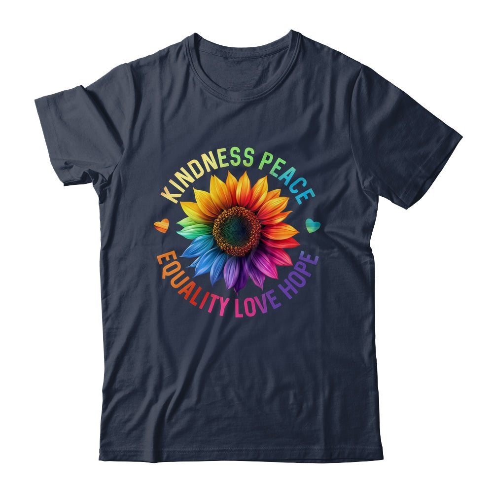 Sunflower Rainbow Ally LGBTQ LGBT Gay Pride Month Women Shirt & Tank Top | siriusteestore