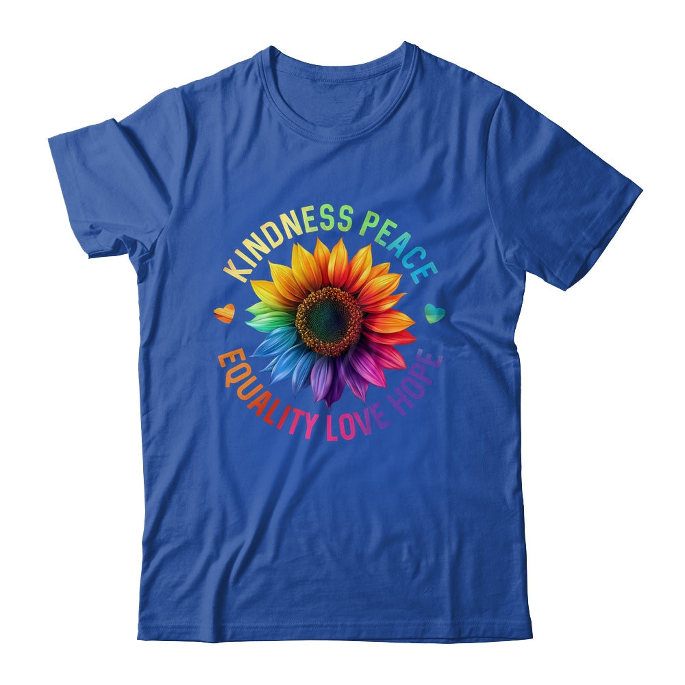 Sunflower Rainbow Ally LGBTQ LGBT Gay Pride Month Women Shirt & Tank Top | siriusteestore