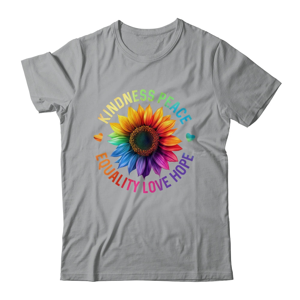 Sunflower Rainbow Ally LGBTQ LGBT Gay Pride Month Women Shirt & Tank Top | siriusteestore