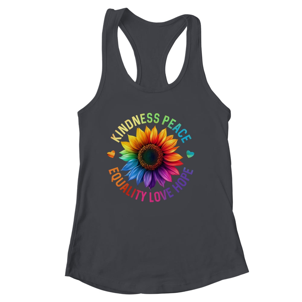 Sunflower Rainbow Ally LGBTQ LGBT Gay Pride Month Women Shirt & Tank Top | siriusteestore