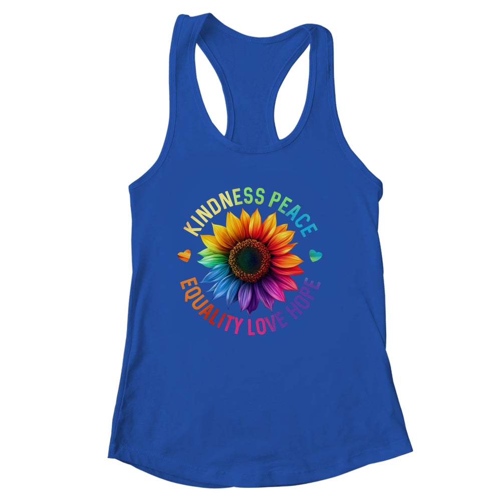 Sunflower Rainbow Ally LGBTQ LGBT Gay Pride Month Women Shirt & Tank Top | siriusteestore