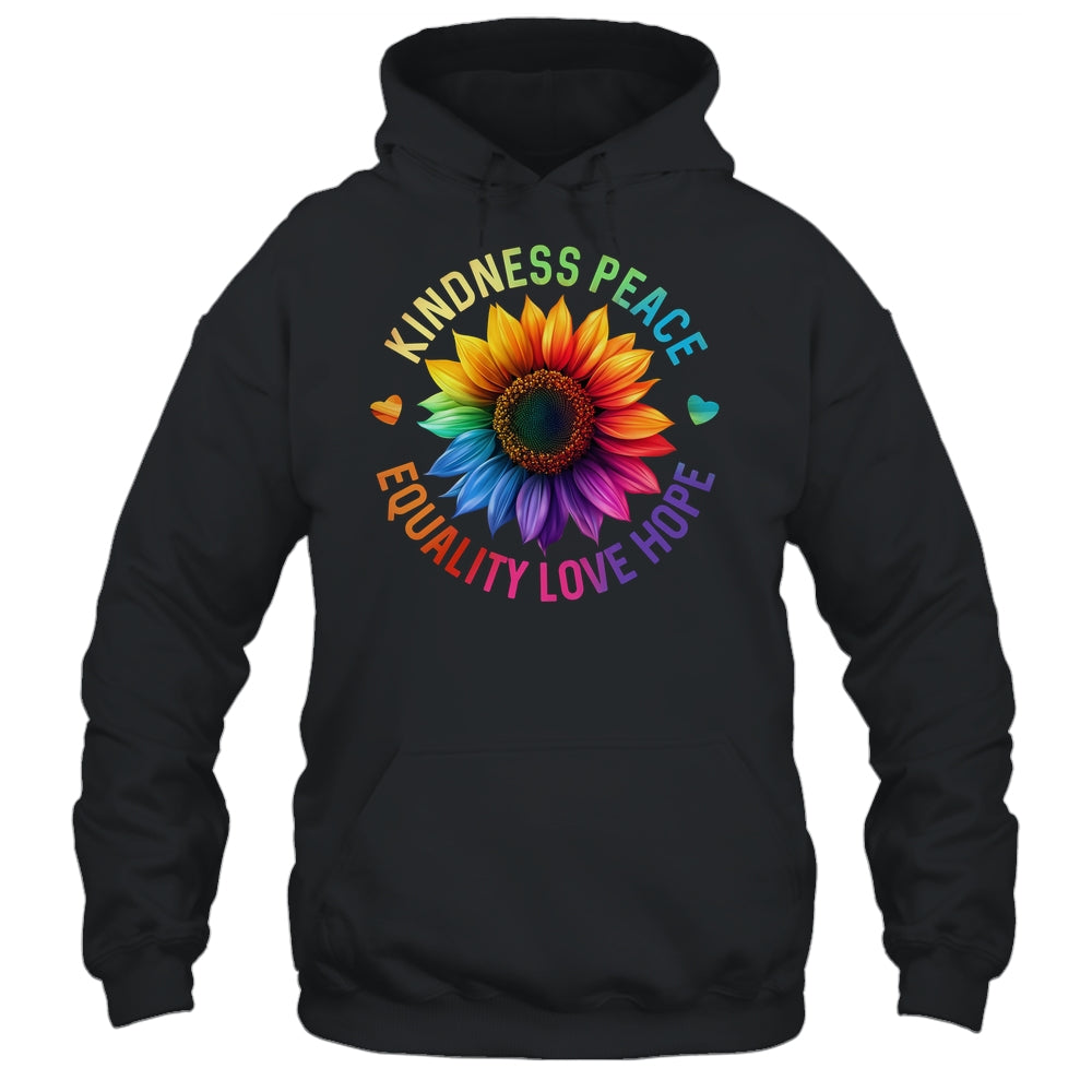Sunflower Rainbow Ally LGBTQ LGBT Gay Pride Month Women Shirt & Tank Top | siriusteestore