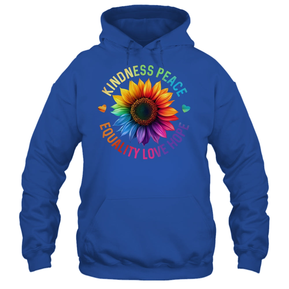 Sunflower Rainbow Ally LGBTQ LGBT Gay Pride Month Women Shirt & Tank Top | siriusteestore