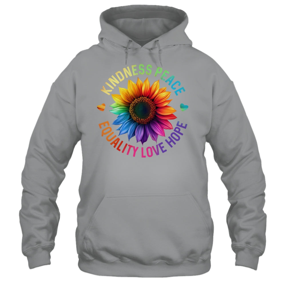 Sunflower Rainbow Ally LGBTQ LGBT Gay Pride Month Women Shirt & Tank Top | siriusteestore